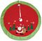 PL171464 - 90cm Red Christmas Tree Skirt with Santa and Reindeer