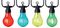 LV191200M - Connectable Round LED Festoon Lights, 10 Multicolour Bulbs