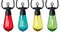 LV191201M - Connectable Drop LED Festoon Lights, 10 Multicolour Bulbs