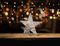 LB201049S - 31cm Double Layer Light Up Star Decoration - Silver