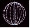 LV201217W - 40cm White Metal Frame Ball, White