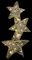 LB213202S - 60cm Lit Stacked Metal Stars, Silver, 30 Warm White LEDs