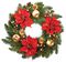 DF149184 - 60cm Poinsettia Decorative Wreath, Red / Gold