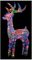 LV191184MMA - LED Multi Coloured Soft Acrylic Christmas Reindeer, 1.15m