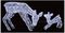 LV201106W - 70-38cm White Soft Acrylic Christmas Mother & Baby Deer