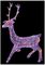LV201107MMA - Multi Coloured LED Christmas Soft Acrylic Stag, 1.4m