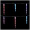 LV081336RBW - 24pc Chaser Icicles with 72 Rainbow LEDs