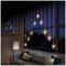 LV201146WW - Warm White Pin Wire 339 LED 1.2m V Curtain Light, Snowflake Pattern