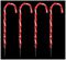 LV203088R - 62cm Red LED Candy Cane Path Light, 4pc