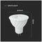 VT-267 212071 - 6W LED GU5.3 MR16 Bulb, Non-Dimmable, 3000K, 445lm