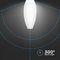 VT-260 21188 - 60W LED Olive Bulb, E40, 6500K, 6500lm, Non-Dimmable