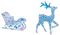 LV243912 - Lit Iridescent Twist Dream Reindeer and Sleigh
