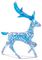 LV243928 - Lit Iridescent Twist Dream Sleigh and 2 Reindeer