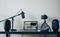 104SET-BT - 2x30W 4.5" Active Monitor Wireless Speakers (pair), Black