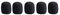 MWS-BK-5PK - Black Microphone Windshield, Pack of 5