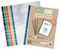 ECO130 - A4 Multi Colour Spine Punched Pockets, 100% Recycled Pack of 25