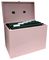 FPA4PP - A4 Metal File Box with 5 Suspension Files, Pastel Pink