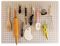 WALPB76 - Peg Board with 12 Hooks, White 76x56cm