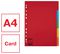 100199 - A4 Cardboard File Dividers, 5 Pack