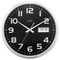 21023 - Supervisor 320mm Wall Clock with Day & Date, Black / Chrome