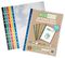 ECO093 - A4 Colour Spine Multi Punched Pockets, 100 Pack
