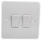 K4872WHI - Logic Plus 2 Gang 2 Way Light Switch, 10AX White