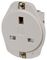 735WHI - 1 Gang Circular Panel Mount Socket Outlet, 13A