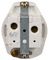 735WHI - 1 Gang Circular Panel Mount Socket Outlet, 13A