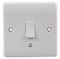 814 - 1 Gang Bell Push Switch, White