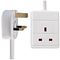 PEL00898 - 1 Gang Mains Extension Lead, 1m, White