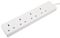 PELB1517 - 4 Gang Mains Extension Lead, 2m, White