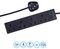 PELB1705 - 4 Gang Surge Protected Mains Extension Lead, 1m, Black