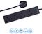 PELB1706 - 4 Gang Surge Protected Mains Extension Lead, 2m, Black