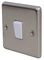 VX1020SSN - 1 Gang 2 Way 10AX Light Switch, Brushed Stainless Steel / White