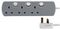 PELB1761 - 3 Gang Switched Mains Extension Lead, 1m, Grey/White