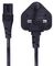 PEL00813 - UK Mains Plug with 3A Fuse to C7 Lead, Black, 5m