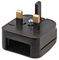 ECP-BK-R-3A - Euro to UK Converter Plug, Reusable Screw, 3A, Black