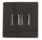 PELB1141 - Screwless Light Switch, 2 Gang, 2 Way, 10AX, Black Nickel