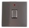 PELB1153 - Screwless Switch with Neon, 1 Gang, 20A, Stainless Steel