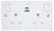 PELB2209 - Switched Mains Socket with USB Charging, 2 Gang, 1x USB A, 1x USB C, 13A