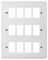CMA20512 - Mode Frontplate, 12 Gang, White