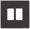 SCP20402BK - Definity Frontplate, 2 Gang, Black