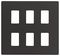 SCP20506BK - Definity Frontplate, 6 Gang, Black