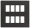 SCP20508BK - Definity Frontplate, 8 Gang, Black
