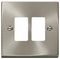 VPSC20402 - Deco Frontplate, 2 Gang, Satin Chrome
