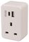 PELB2336 - US to UK Travel Adaptor with USB, 20W, 2 Port, 1x USB A, 1x USB C, White
