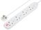 SWSRG4210N-MP - Mains Extension Lead with Surge Protection, 4 Gang, 13A, 2m, White