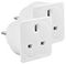 TAEUR/2-MP - UK to Europe Travel Adaptors, Pack of 2