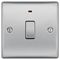 NBS31-01 - Switch Module with Indicator, 2 Way, Double Pole, 20A, 20AX, Brushed Steel