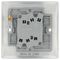 NBS42-01 - Light Switch, 2 Gang, 2 Way, 20A, 16AX, Brushed Steel